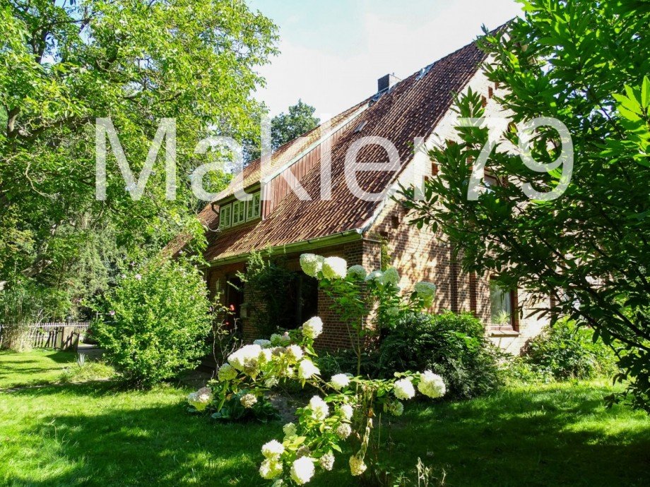 Blick aus dem Garten Bauernhaus Buchhorst / St�tebr�ck