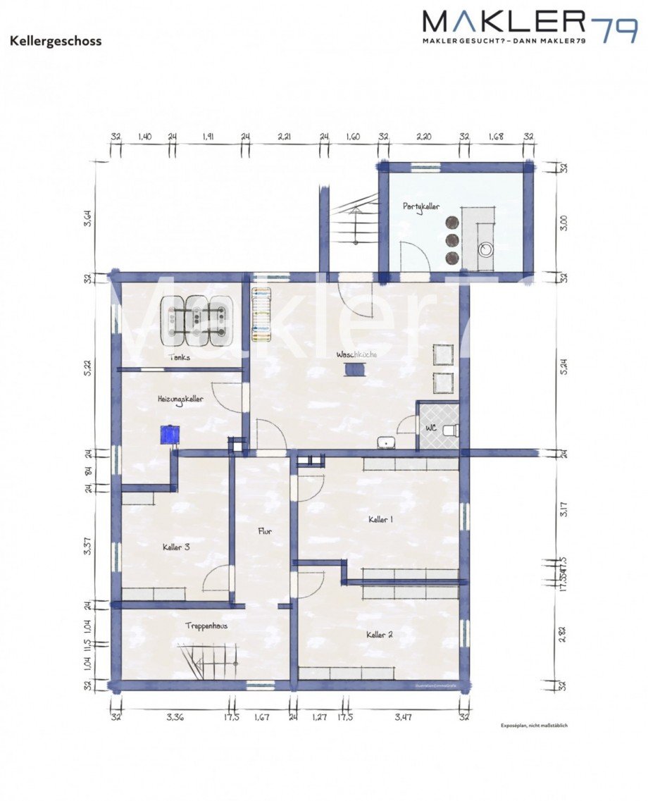 Grundriss KG Zweifamilienhaus Ilsede - Gadenstedt
