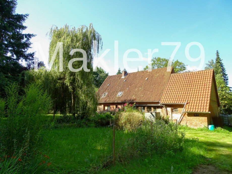 Blick aus dem Garten Bauernhaus Buchhorst / St�tebr�ck