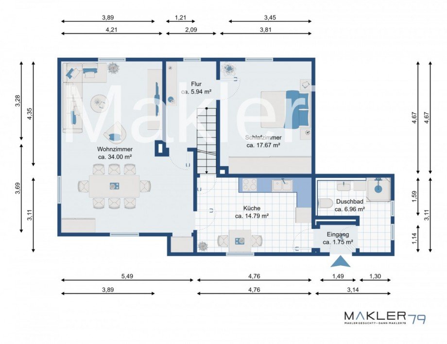 Grundriss Erdgeschoss Einfamilienhaus Bahrdorf
