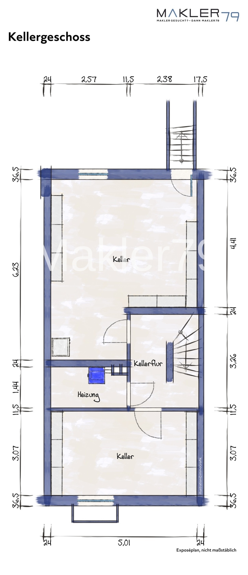 Kellergeschoss Reihenmittelhaus Velpke