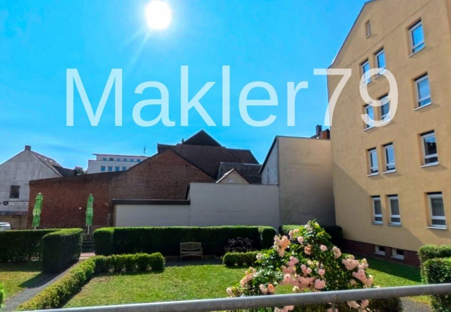 Blick von der Terrasse Etagenwohnung Peine