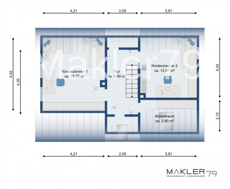 Grundriss Dachgeschoss Einfamilienhaus Bahrdorf