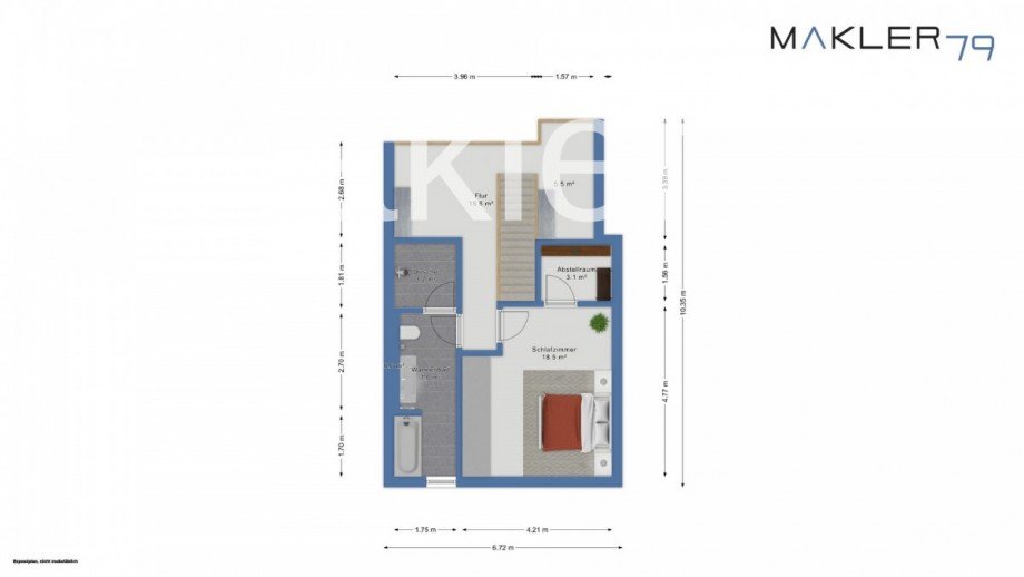 Grundriss OG II Penthousewohnung Helmstedt