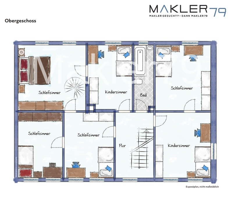 Grundriss Obergeschoss Einfamilienhaus S�pplingen