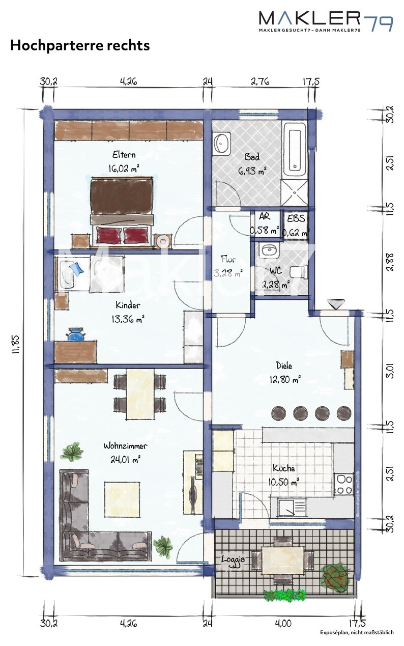 Grundriss WE 2 Erdgeschosswohnung Peine / V�hrum