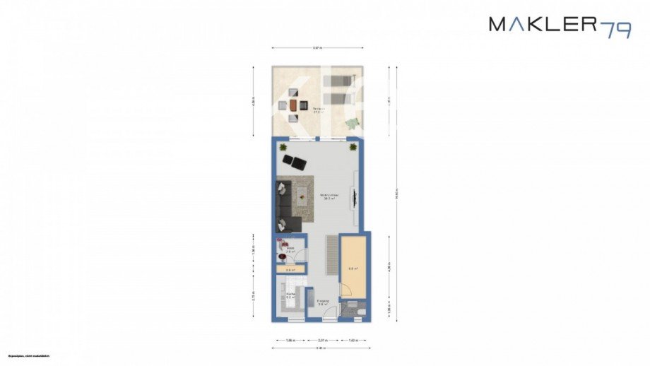 Grundriss OG I Penthousewohnung Helmstedt